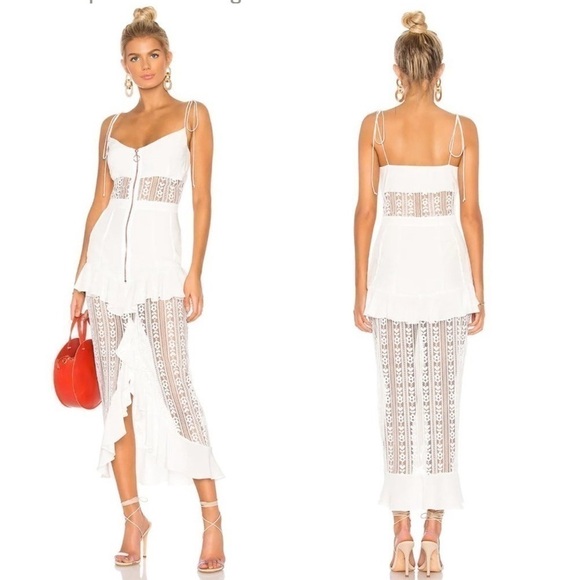 FOR LOVE & LEMONS LOVEBIRD LACE MIDI DRESS - Picture 16 of 16